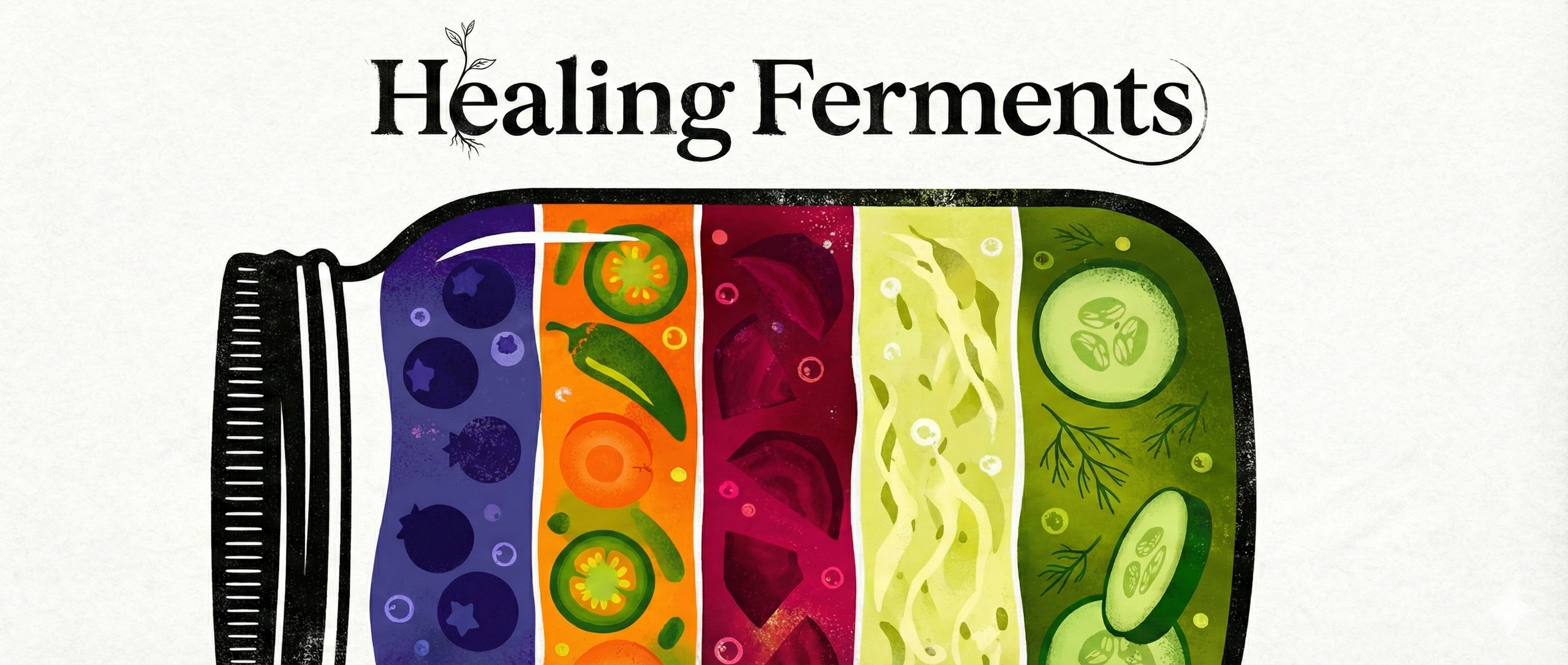 Healing Ferments Rainbow Jar